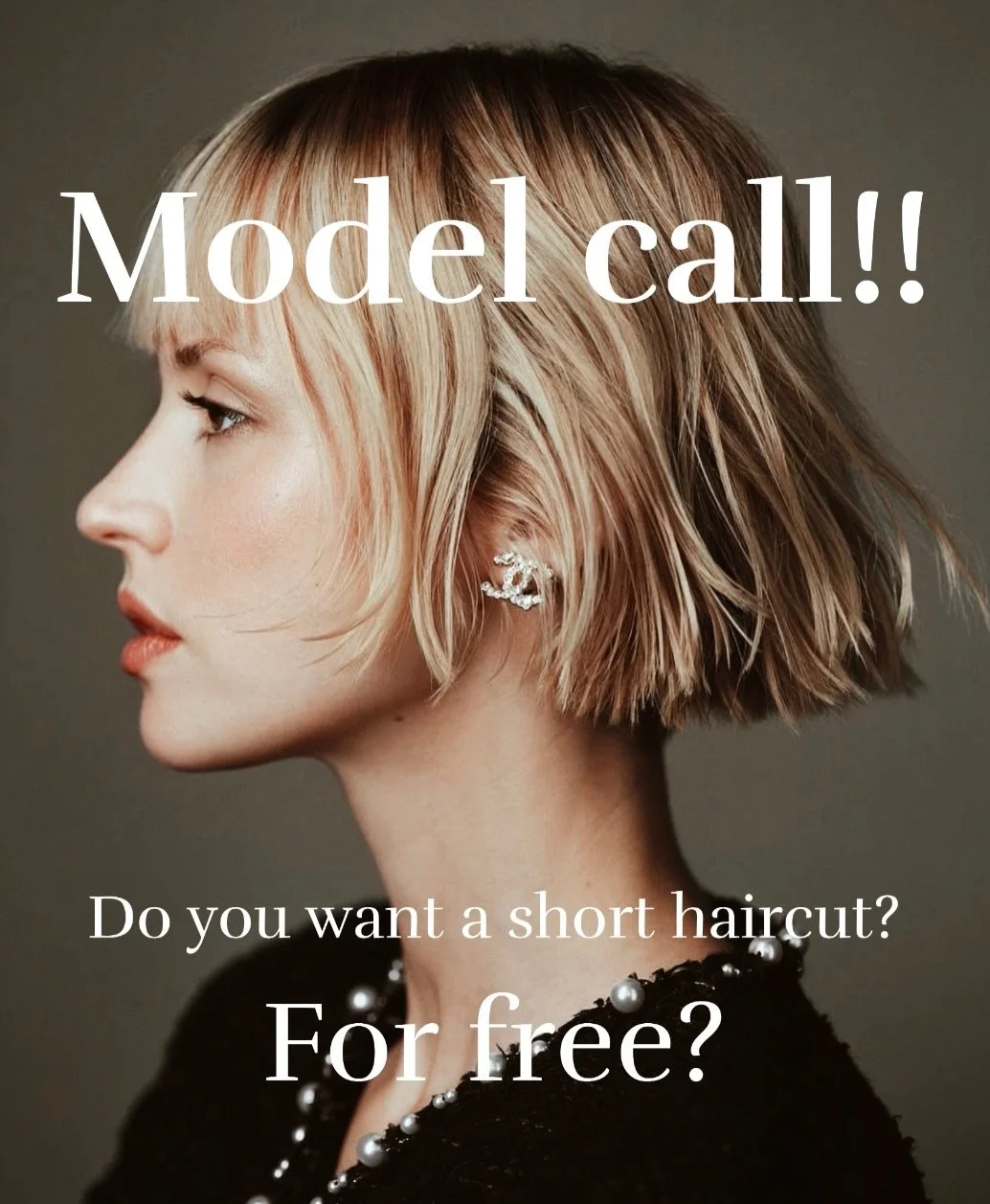 Dm us a current selfie and get picked to be our short haired model!! We&rsquo;re excited to meet you. #modelcall #haircut #makeover #hairtransformation #dmus
