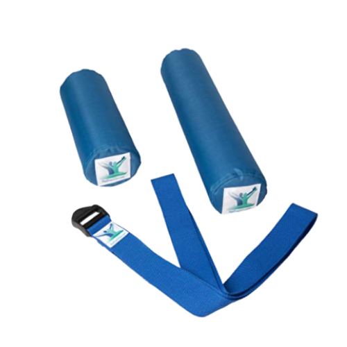 Long & Short Foam Rolls/Towel + Blue Belt/Strap 