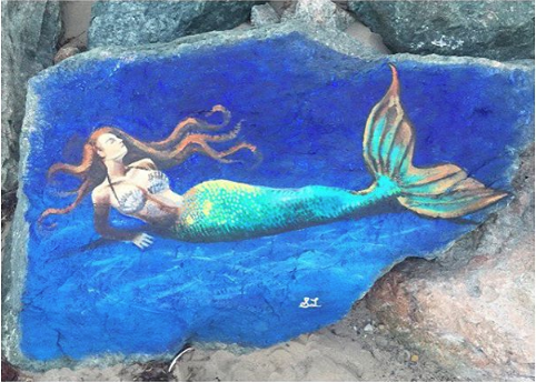 Large beach mural