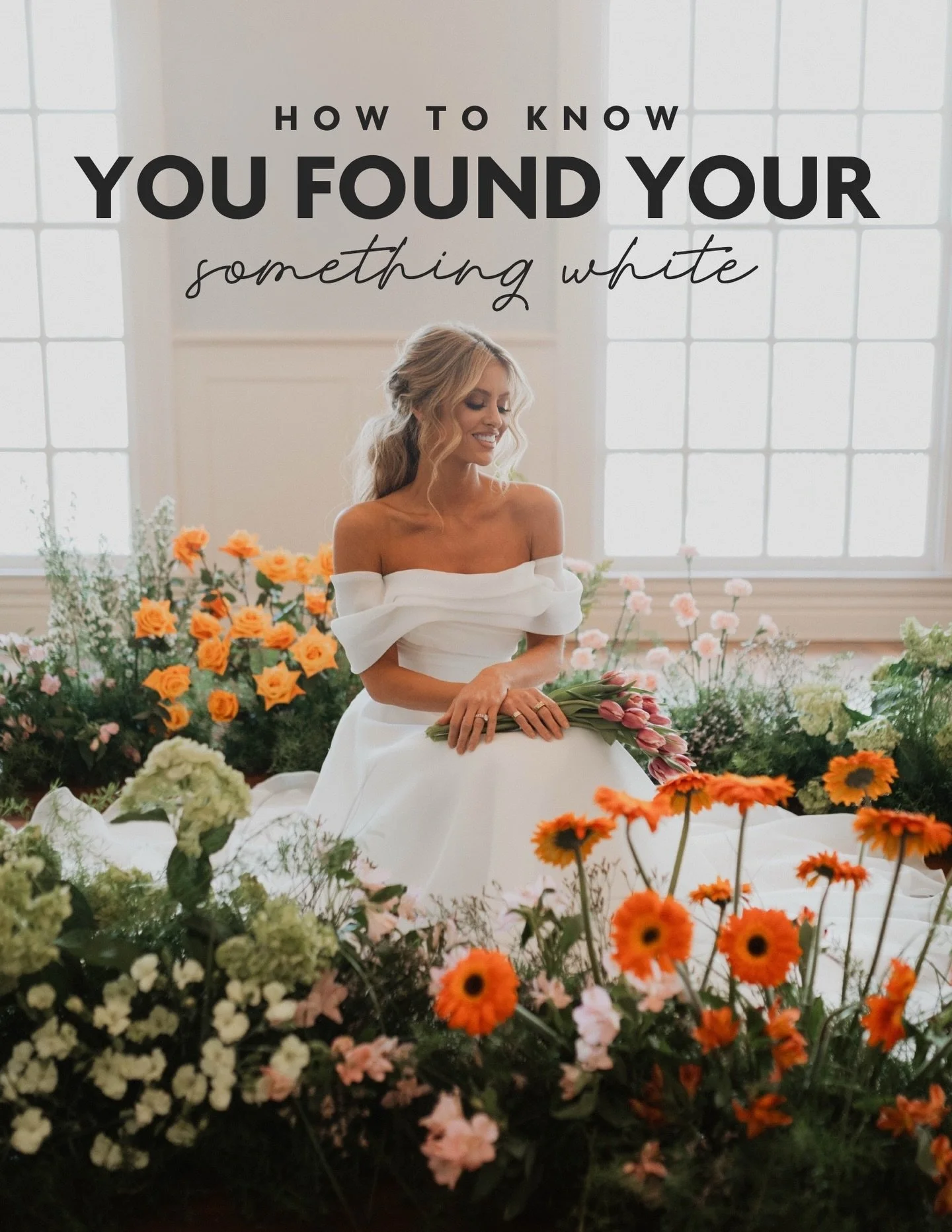 Tell a friend to tell a friend!!! Here&rsquo;s how to know you&rsquo;ve found your very own something white 🤍✨💍 // 📷 :: @alyssabarletter