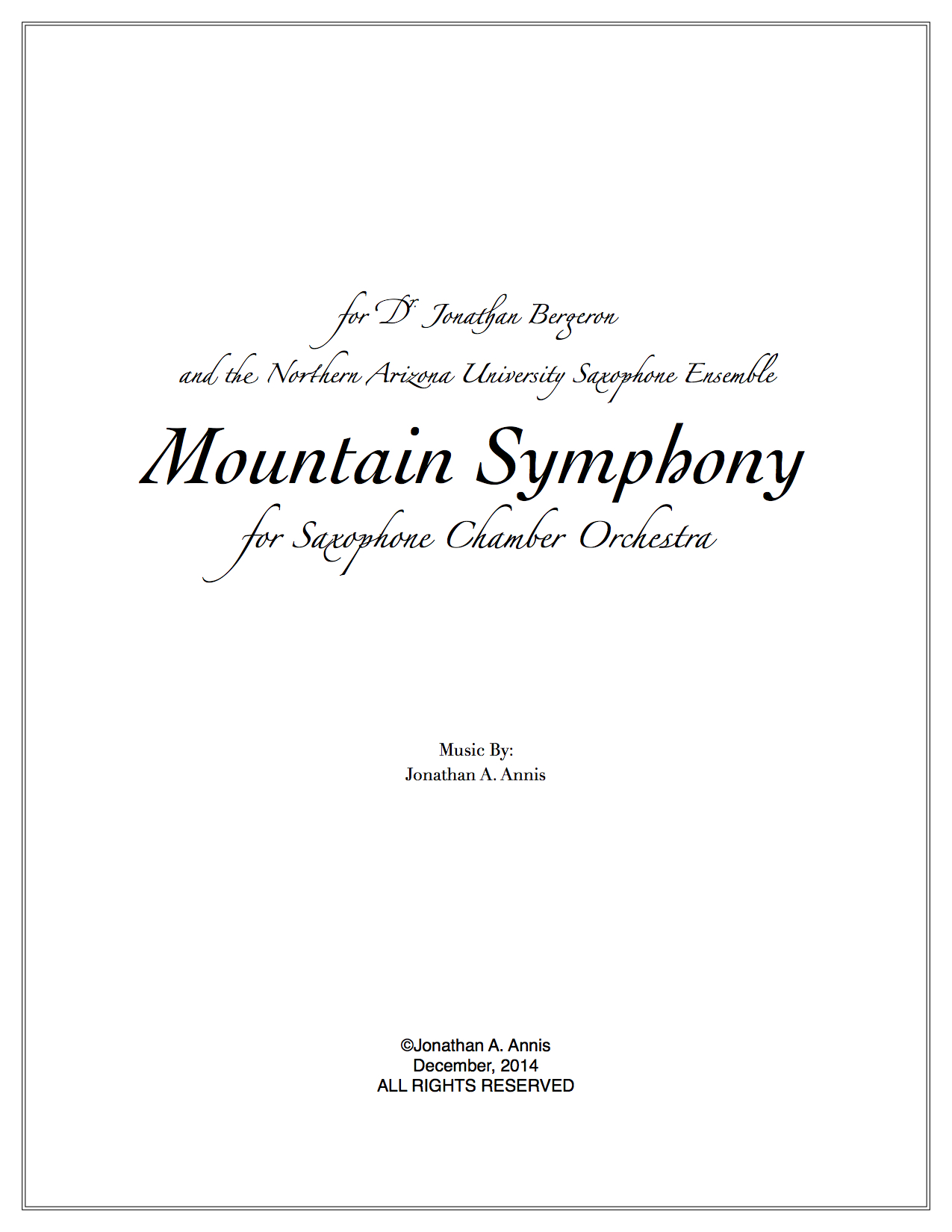 Mountain Symphony (Digital Download)