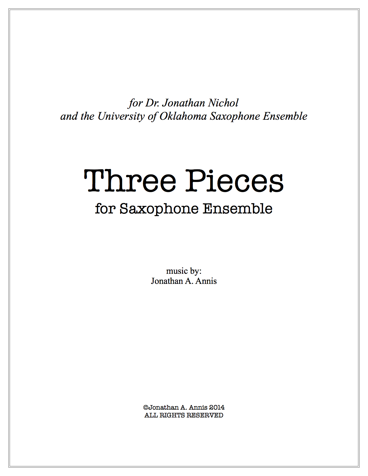 Three Pieces (Digital Download)