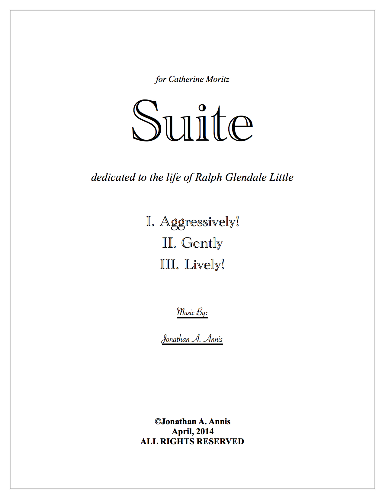 Suite for Violin and Piano