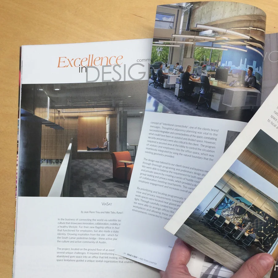 ASID Design Texas Featured for our ViaSat project.