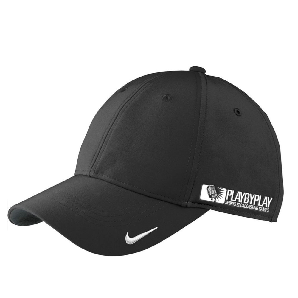 Play Play Black Nike Dri-Fit Hat — Play By Play Sports Broadcasting