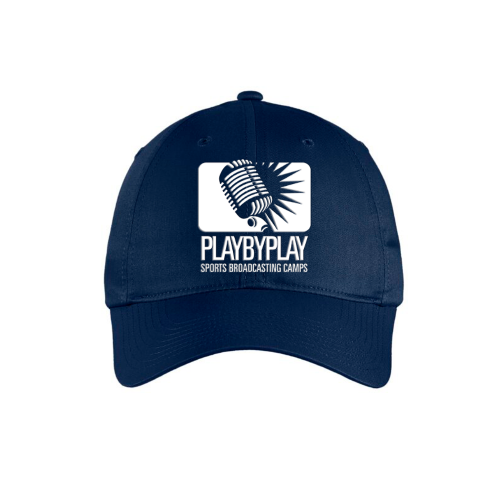Play By Play Navy Nike Dri-Fit Hat — Play By Sports Broadcasting Camps