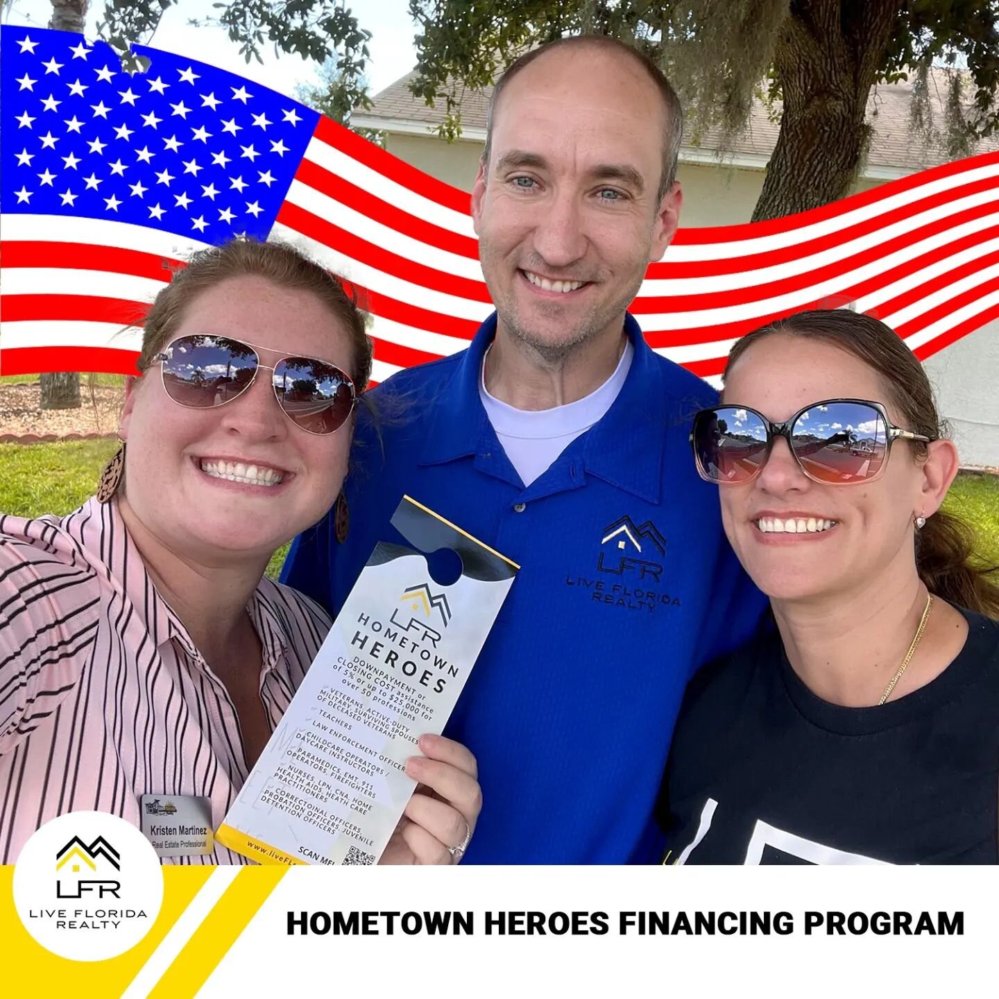 Agents door knocking today to let people know about the new Hometown Heroes financing program that gives 5% of purchase price or up to $25,000 back to buyers of over 50 different professions 🇺🇸

www.liveflrealty.com

#liveflrealty #livefloridarealt