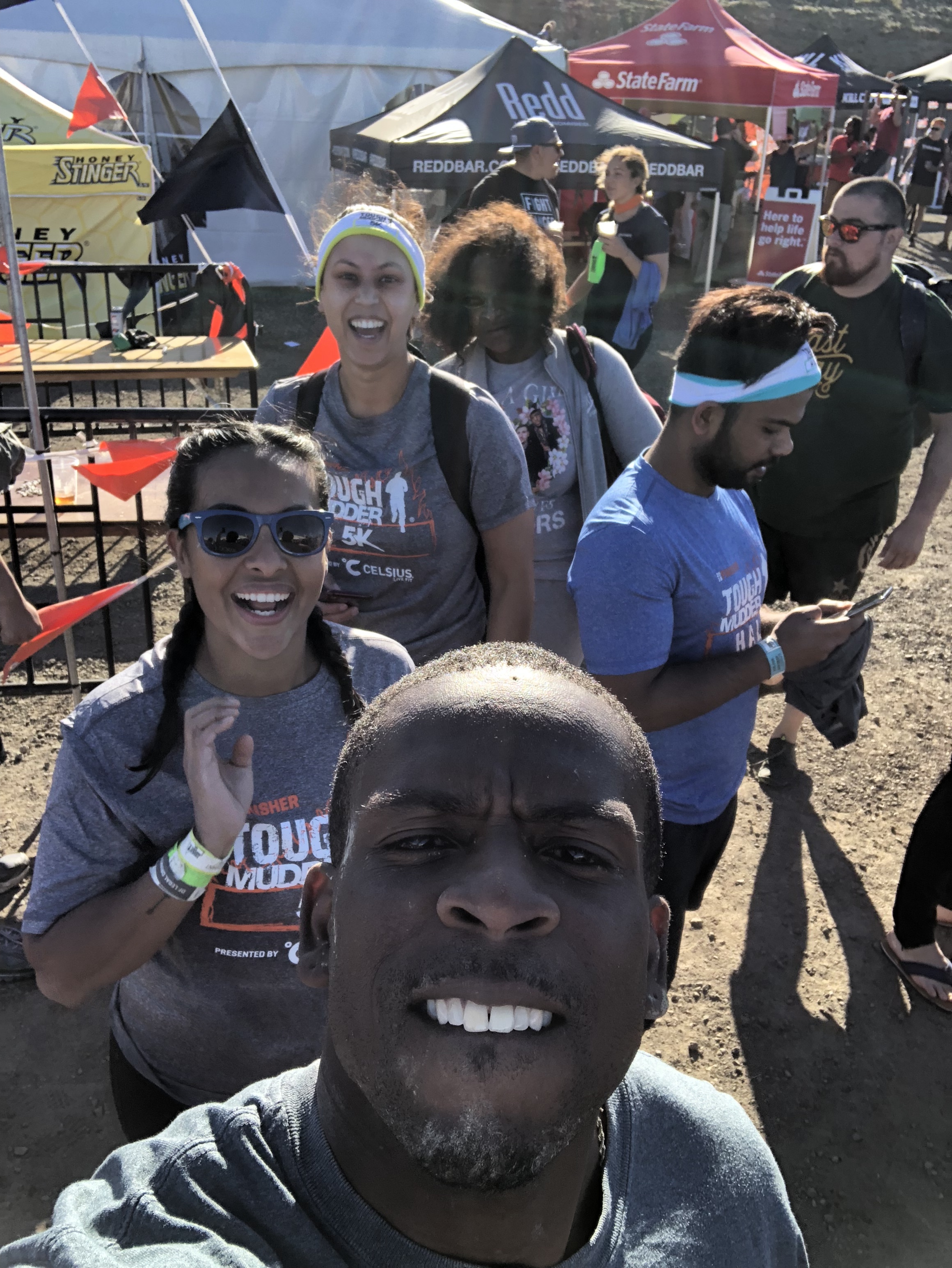 Archie, Erika, Tina &amp; Denise are all smiles after finishing the Tough Mudder! (Copy)