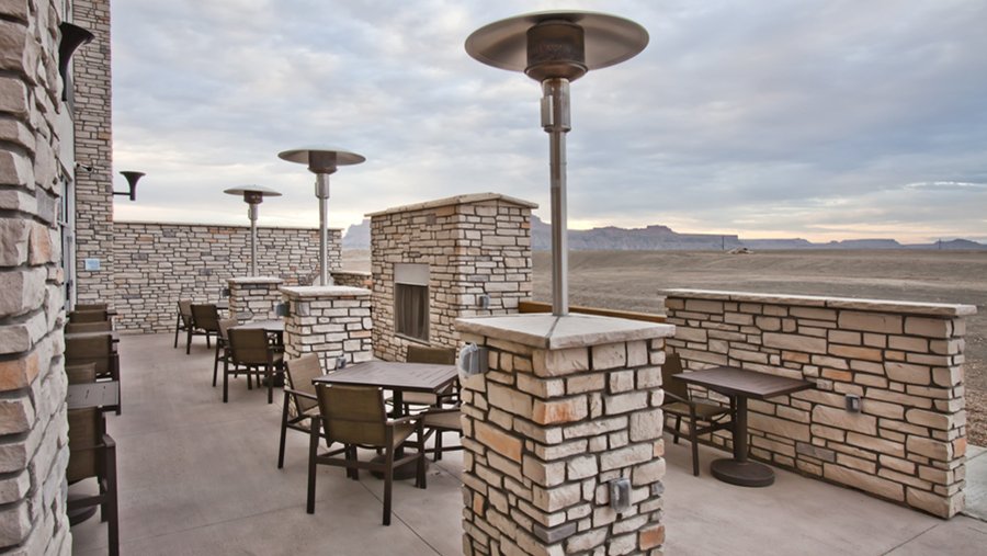 Patio at Holiday Inn Express &amp; Suites in Green River, UT - Utah Architect