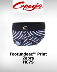 Capezio FootUndeez™ Zebra