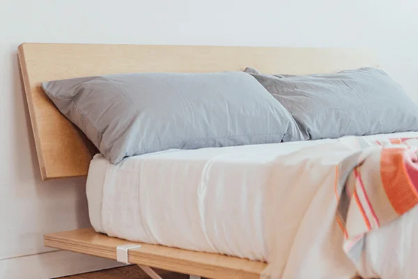 FLOYD I was inspired by Floyd’s dedication to good design, approachable pricing, quality materials and easy shipping. We were in love with the clean modern look of the bed and even more impressed with the 15-minute set up from box to bed. It’s the centerpiece to the Master Bedroom. Learn more here