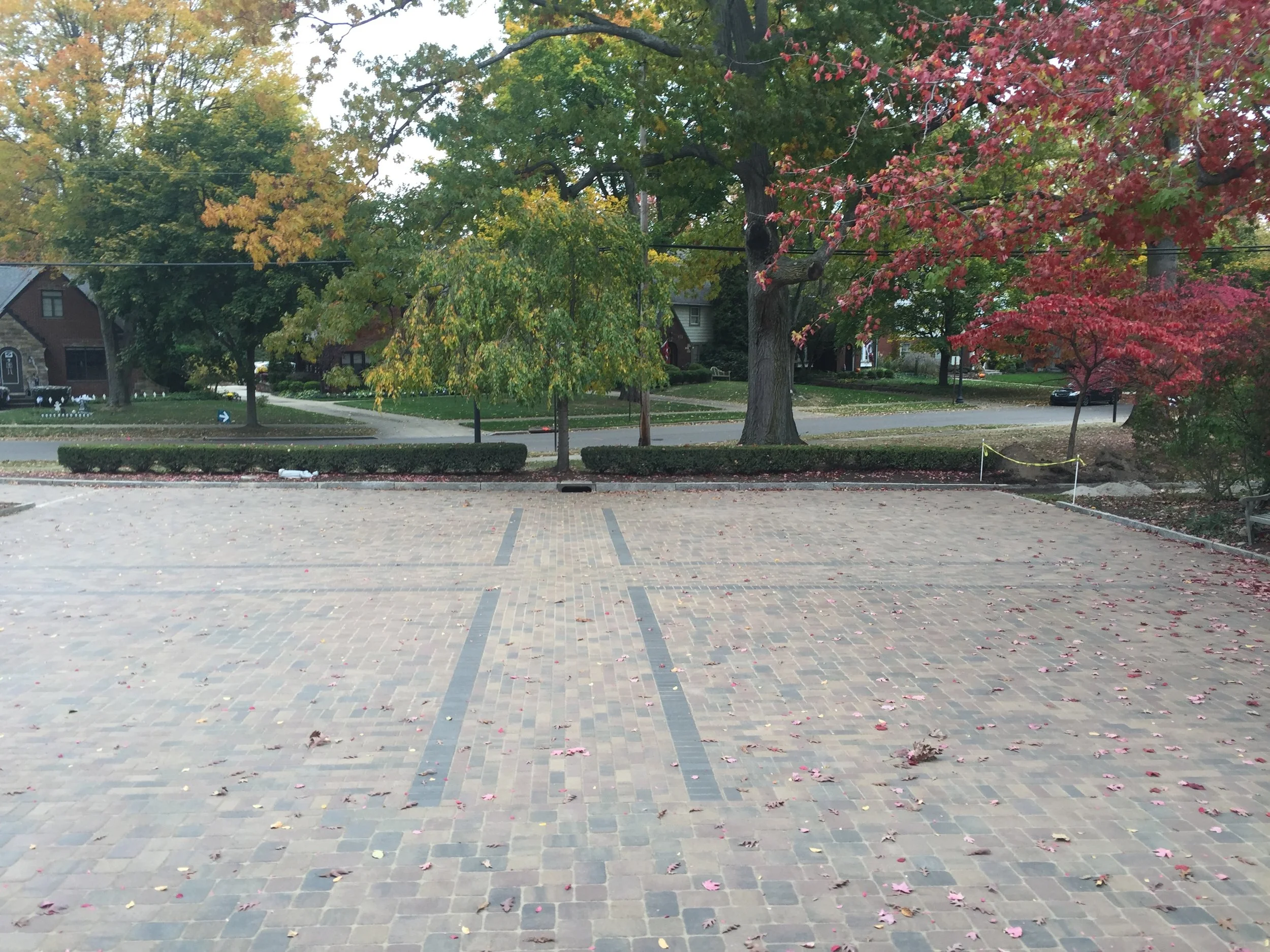 Modern paver driveway in Sharon Township, OH