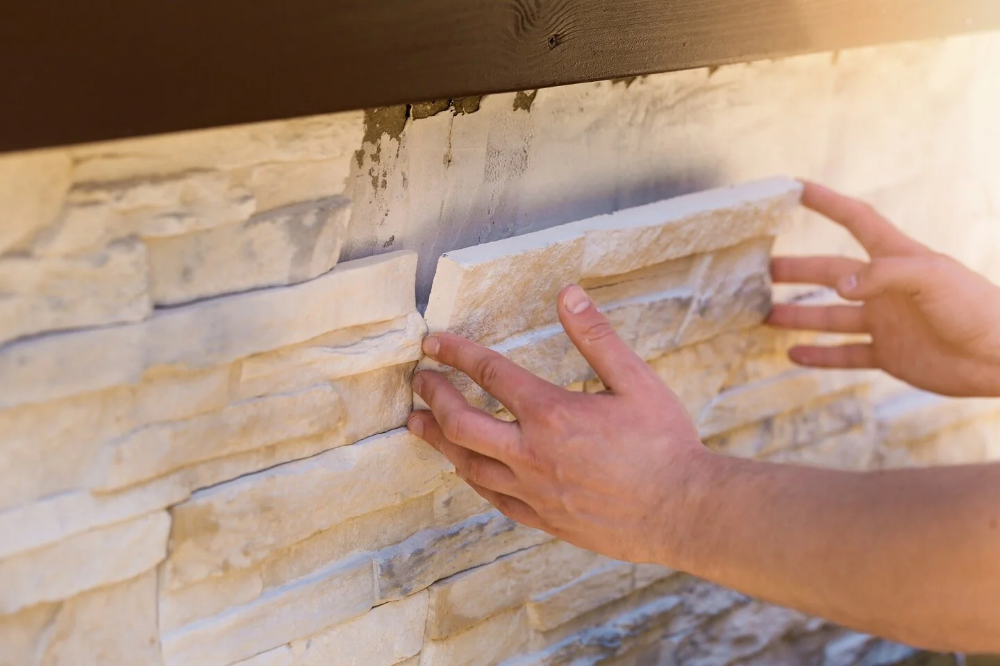 Veneer stone installation in Richfield Township, OH