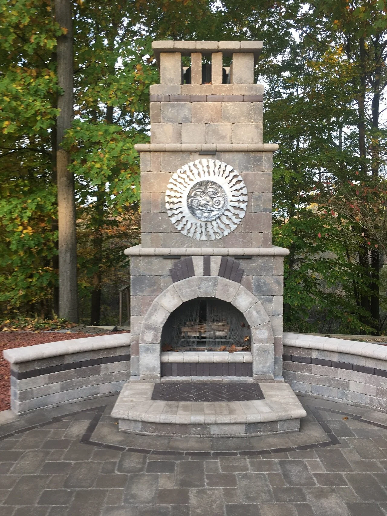 Outdoor fireplace and fire pit in Sharon Township, OH