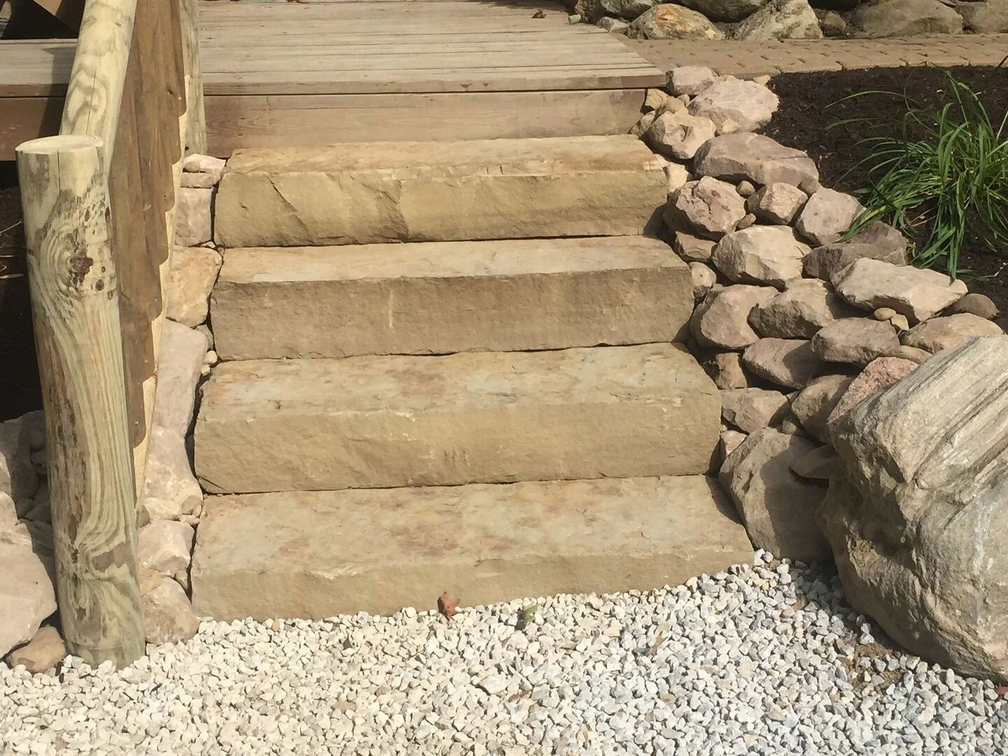 Landscape design with steps in Sharon Township, OH