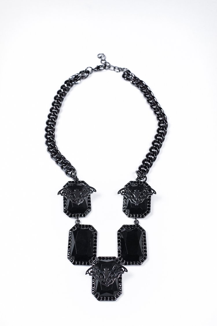 White And Black Cat Bat Hand Beaded Necklace Gothic Jewelry – Starrlight  Boutique