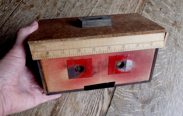 Stereo pinhole camera built by Hal Rammel, 1997.