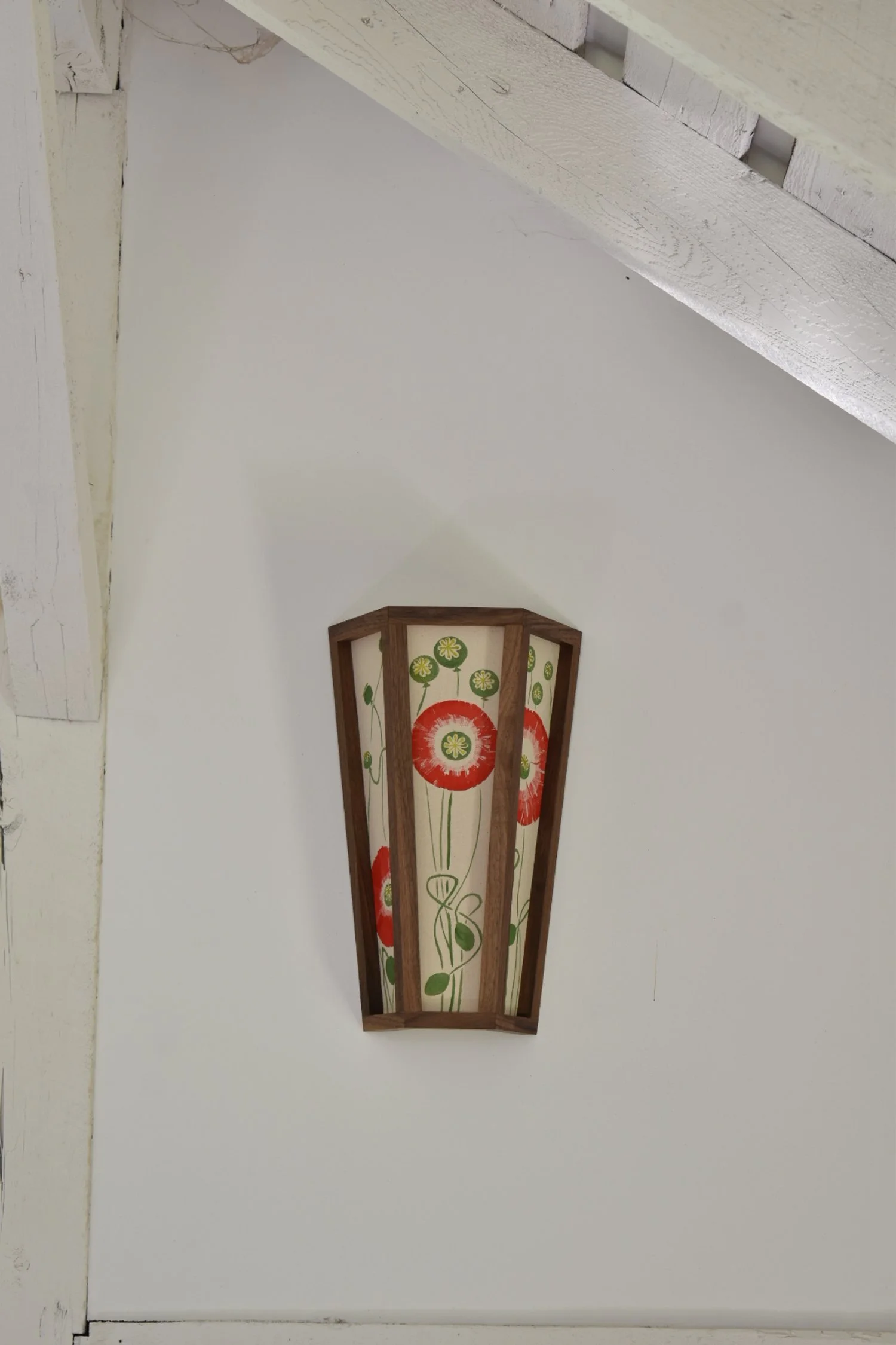 Pair of Sconce Shades, Poppies No. 3