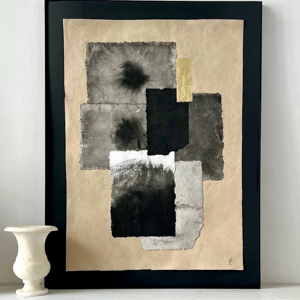 Collage noir/beige rosé