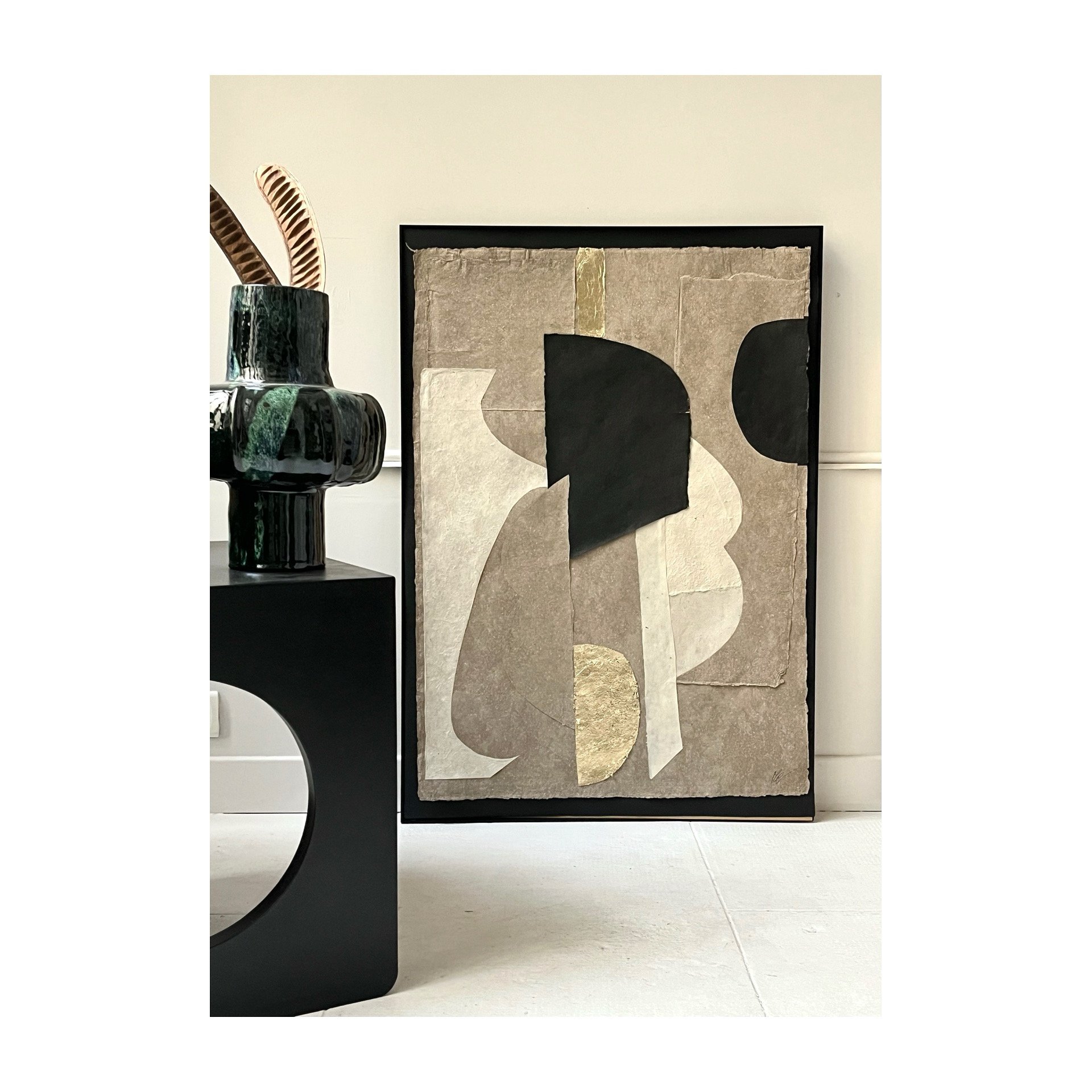 COLLAGE CHANVRE & ENCRE DE CHINE