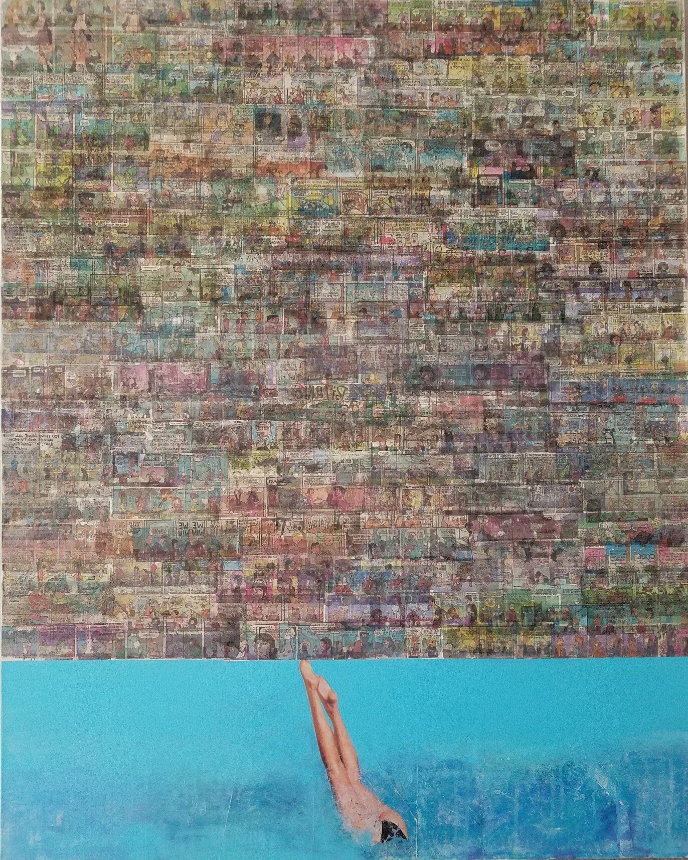 Dive, 40" x 32" by Jim Abuan SOLD
