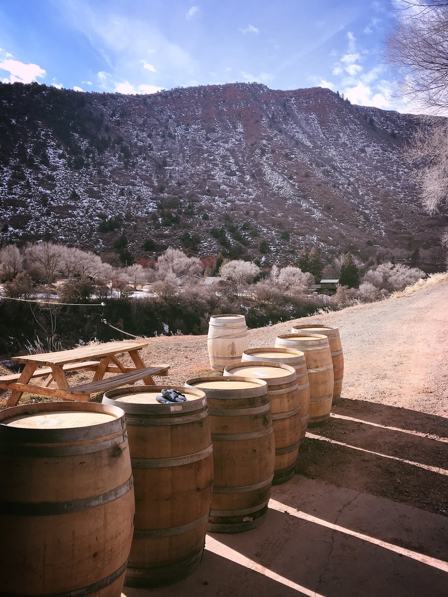 Loved how this brewery ("blender") was sitting right next to the river and mountain!