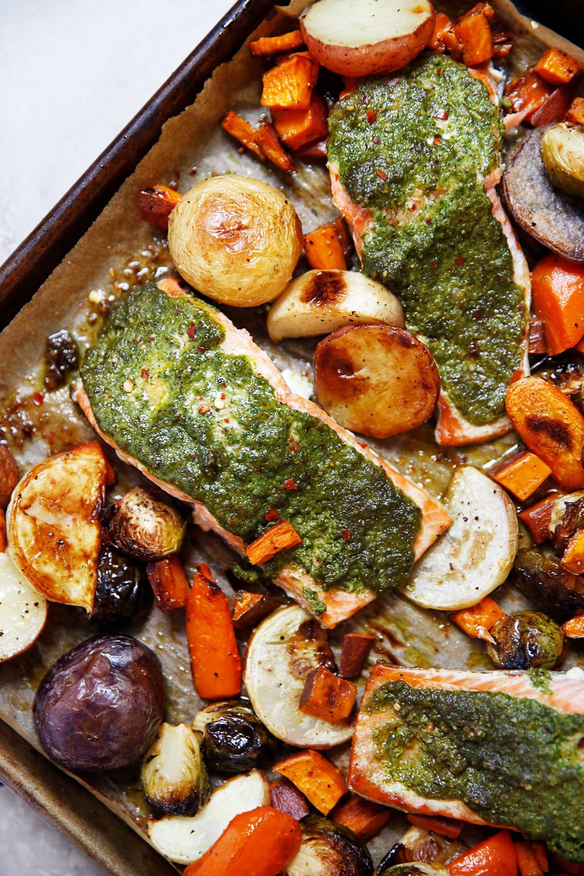 Pesto Roasted Salmon