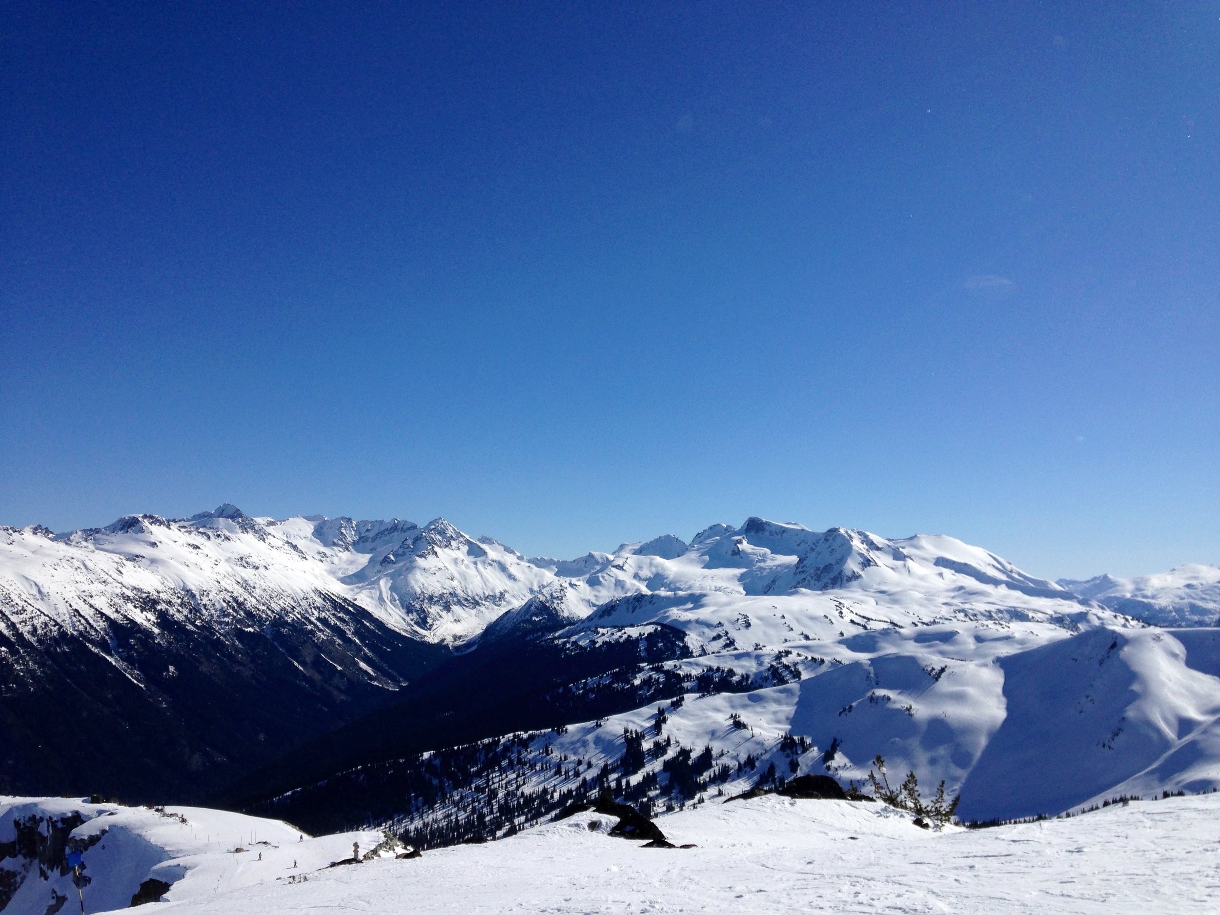 A bluebird day on the mountain