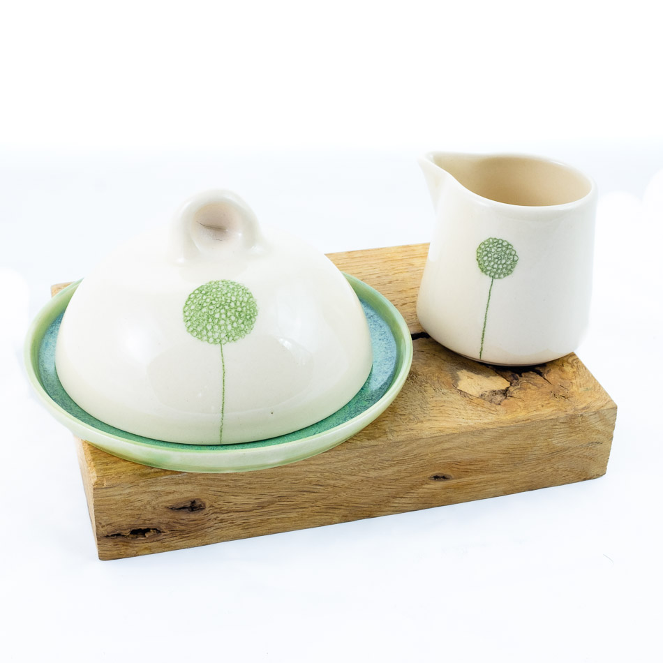 Ceramic butter dish set