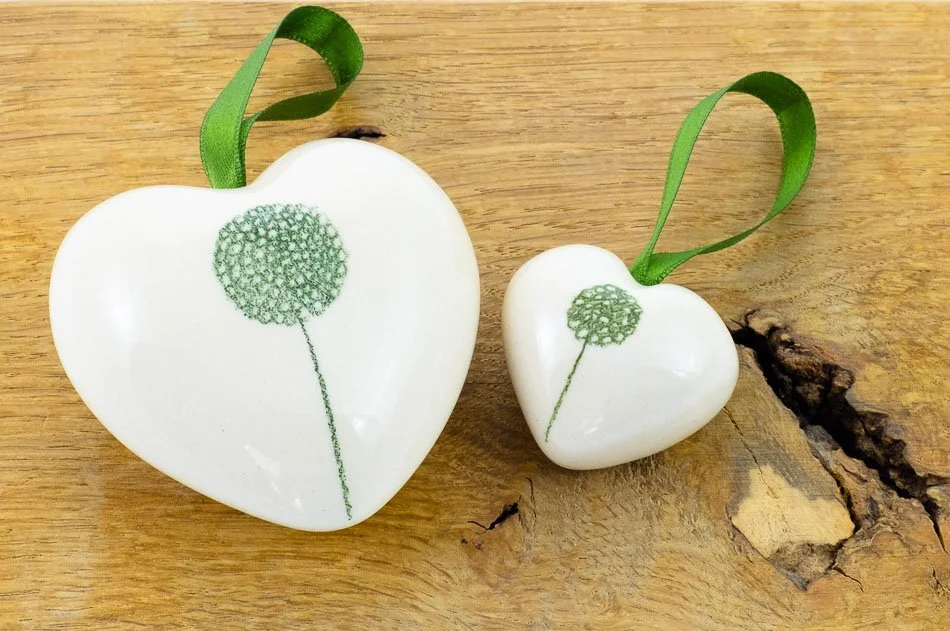 Ceramic Heart Allium Twin Set