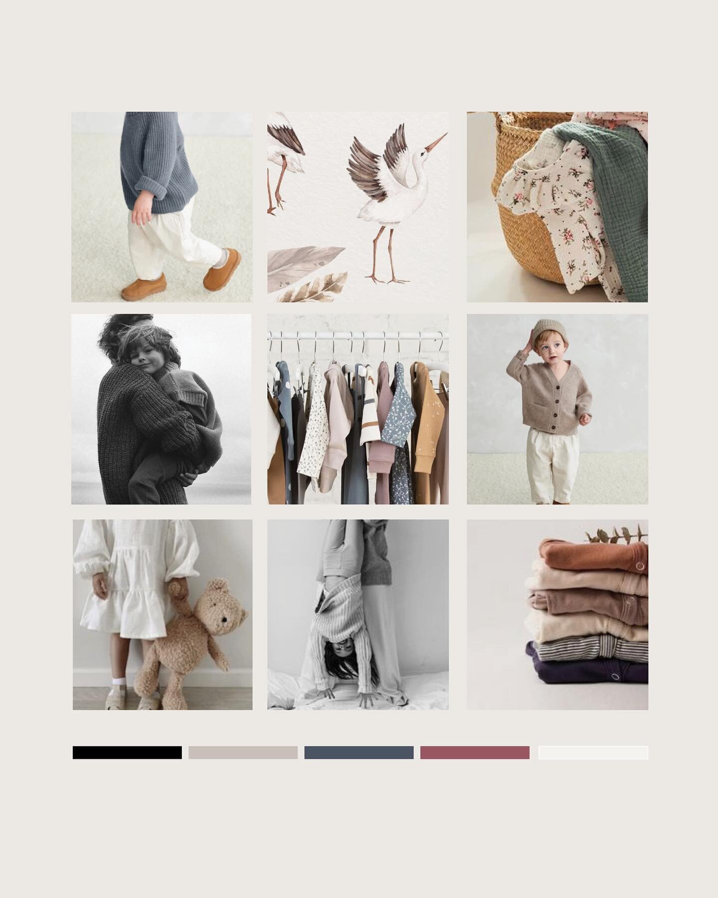moodboard for a baby + children&rsquo;s clothing company ✨