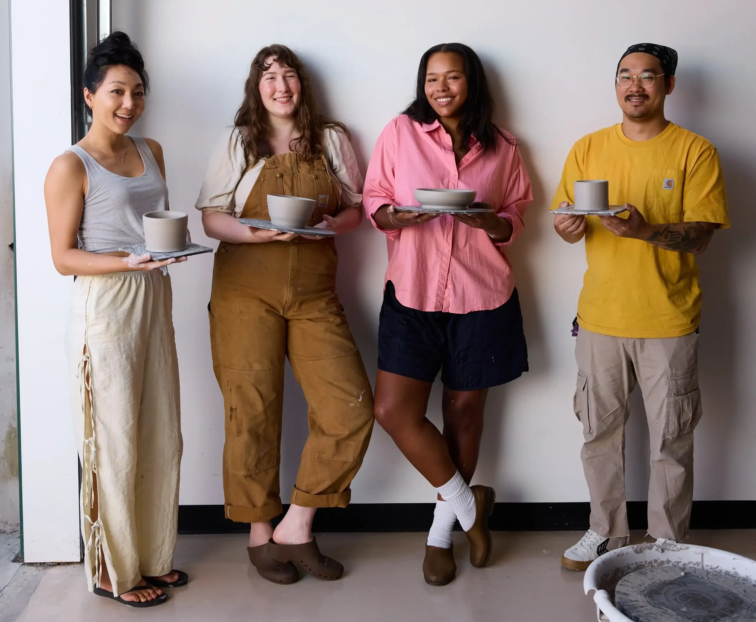 student work from a Portland pottery class