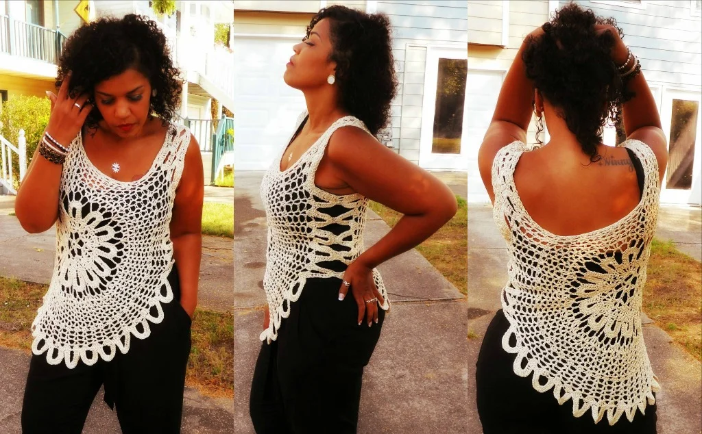 Lace Tank Top (Plus Size) Pattern by GuChet