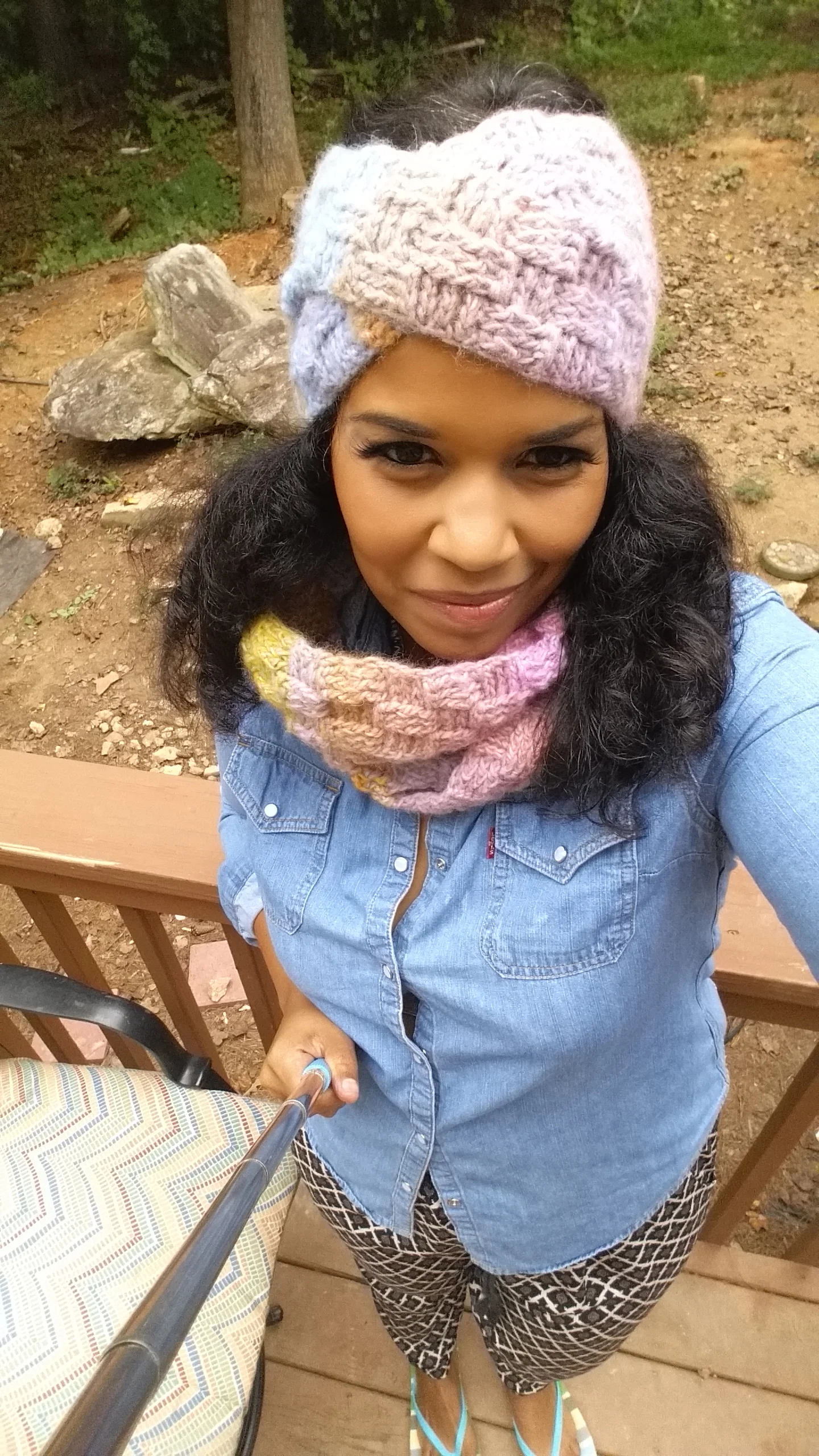 Basketweave Stitch Headband & Matching Cowl