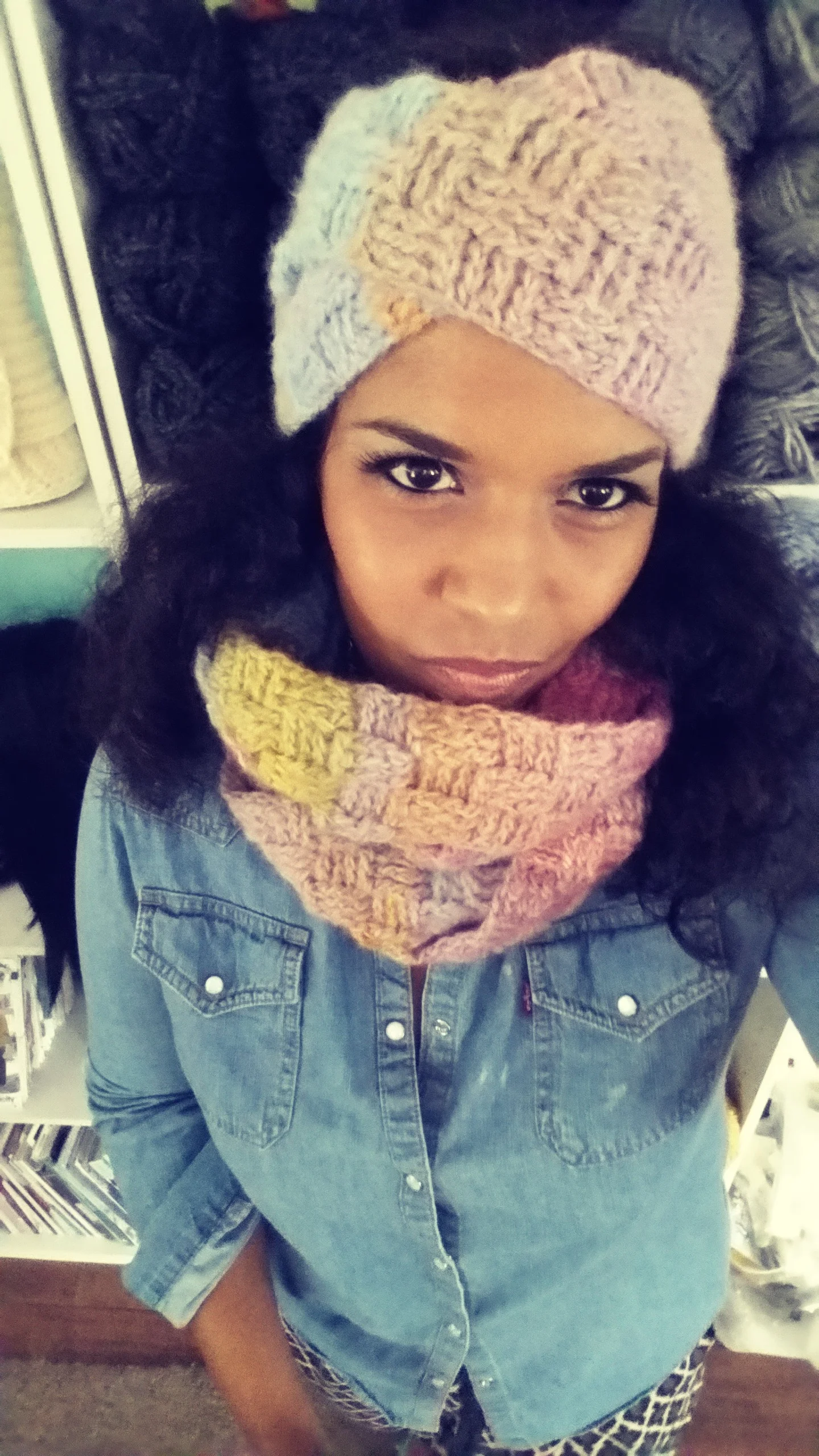 Basketweave Stitch Headband & Matching Cowl