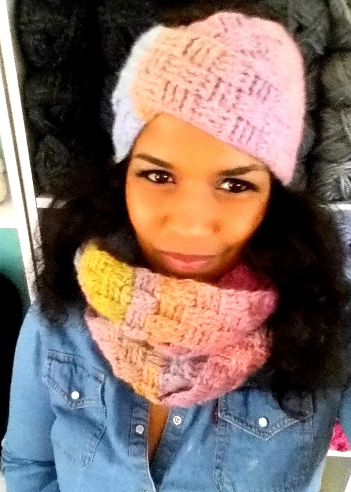 Basketweave Stitch Headband & Matching Cowl
