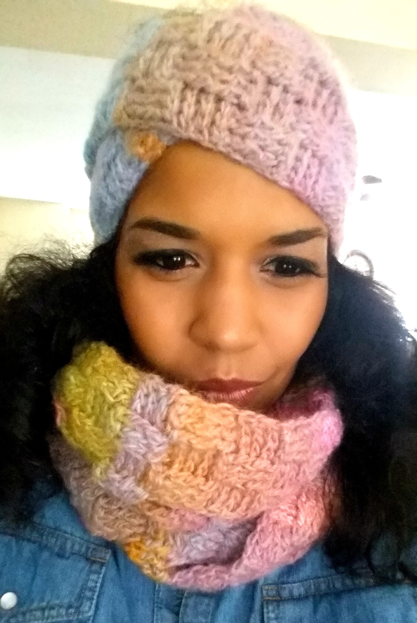 Basketweave Stitch Headband & Matching Cowl
