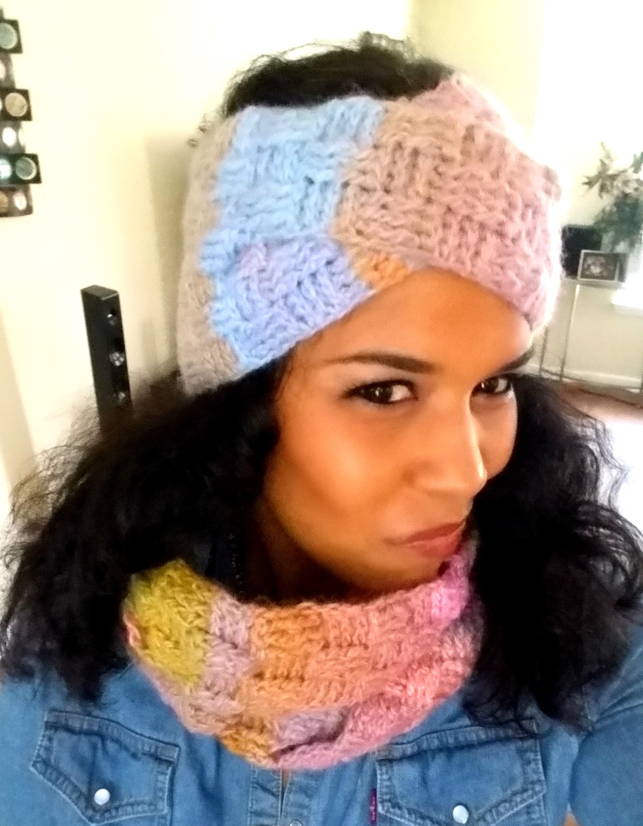 Basketweave Stitch Headband & Matching Cowl
