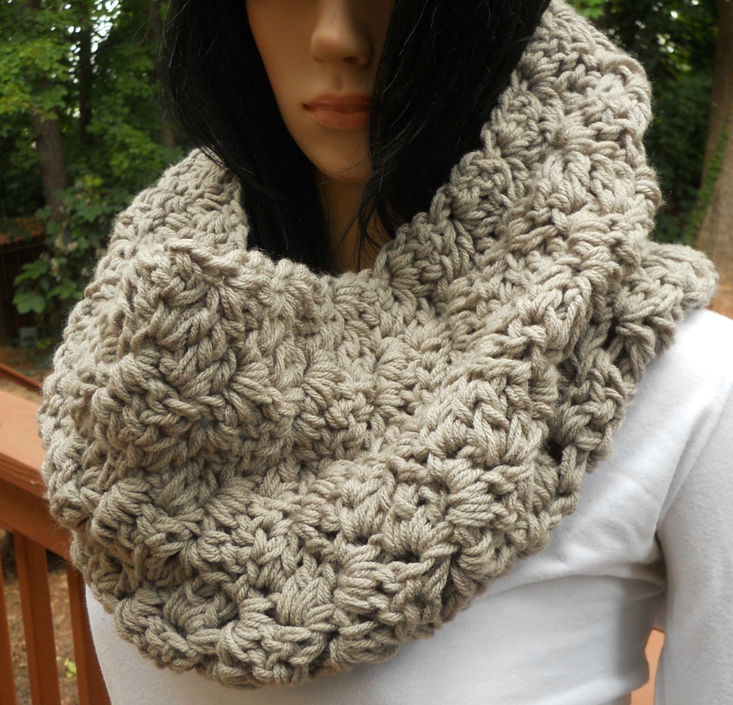 Crochet Lace Cowl Scarf by GuChet