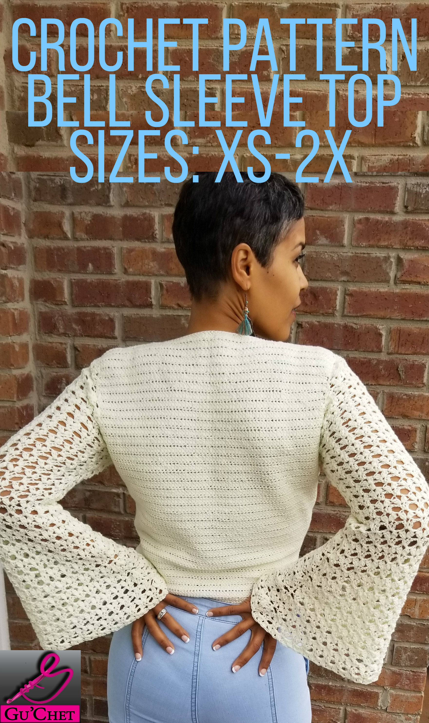 Crochet Bell Sleeve Top Pattern by GuChet