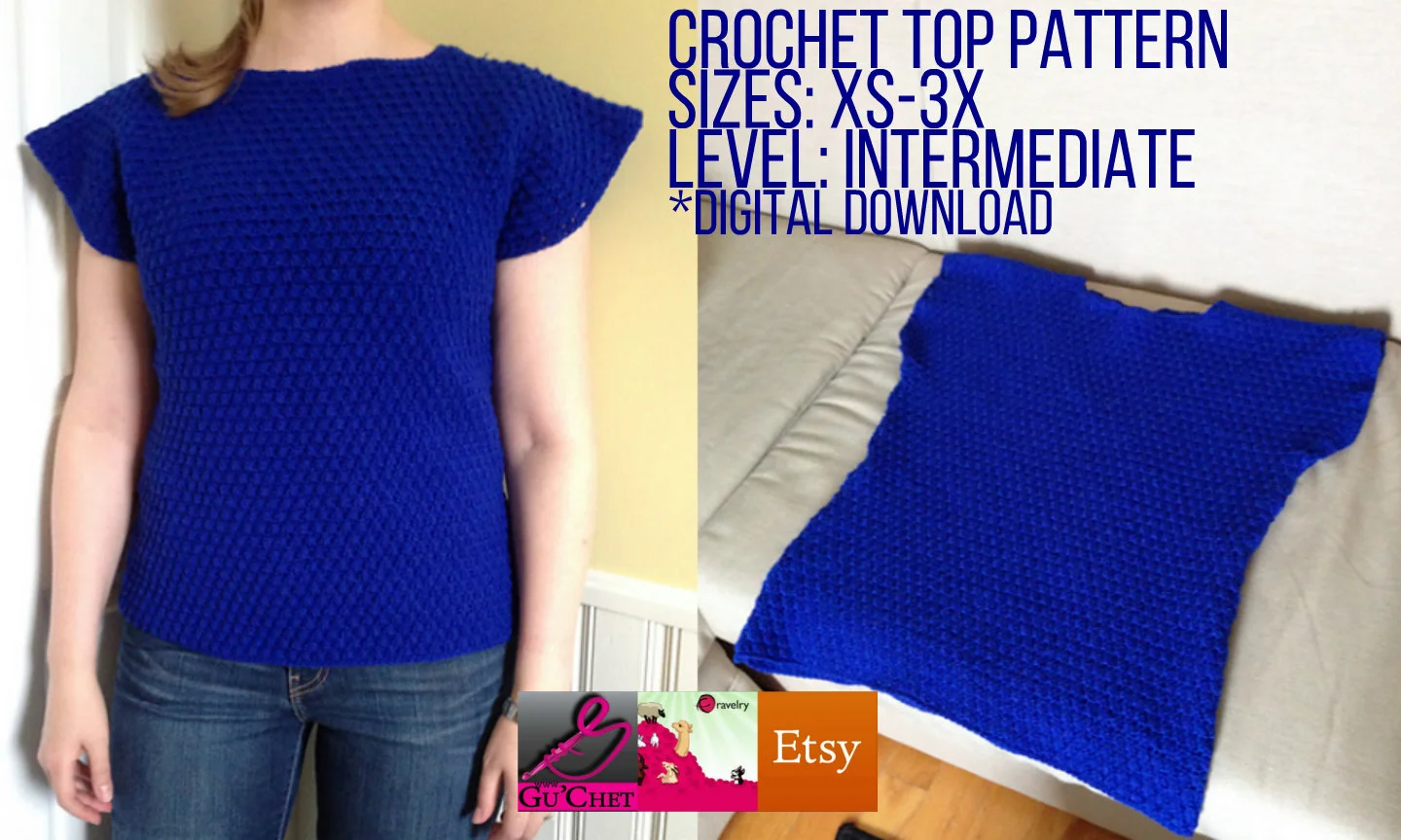 Crochet Top Pattern by GuChet_Asymmetrical Stitch_Fan Photo 2.JPG