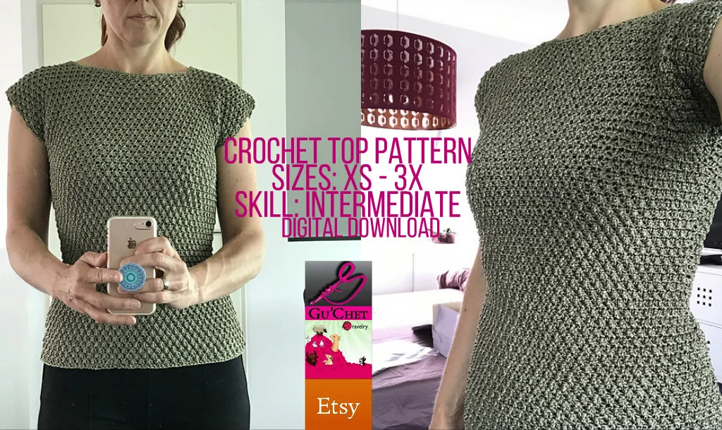 Crochet Top Pattern by GuChet_Asymmetrical Stitch_Fan Photo 1.JPG