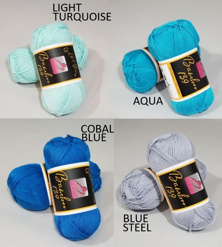 3Ball x 50g Super Soft Cotton Bamboo Baby DIY Thread Knitting Crochet Yarn 20 