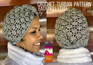 Chemo Hat Pattern Chemo Knitted Turban Pattern Soft Chemo Hat - Main Image