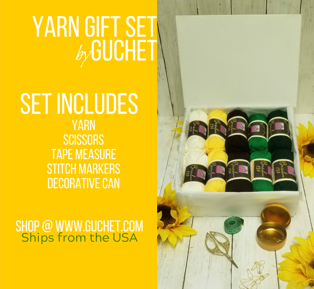 YARN GIFT SET - SUNFLOWERS - FREE SHIPPING