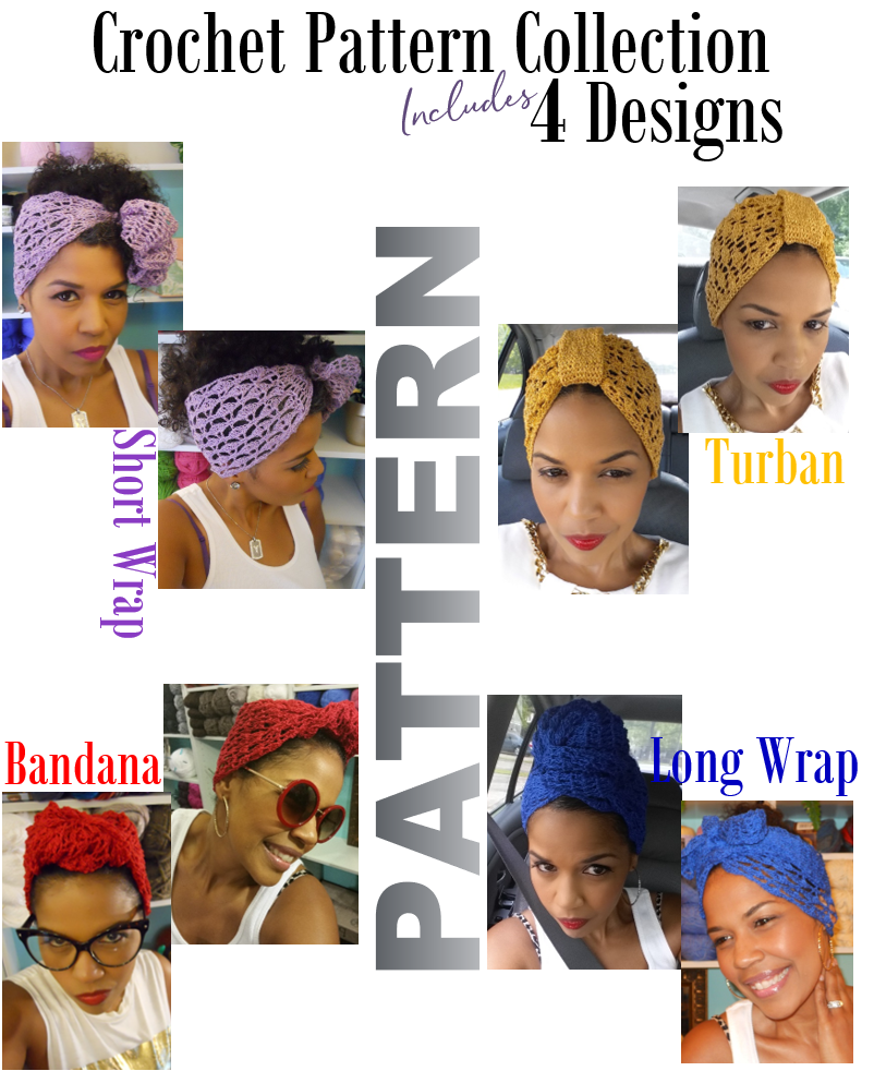 Crochet Head Wrap Collection (Includes 4 Versions)