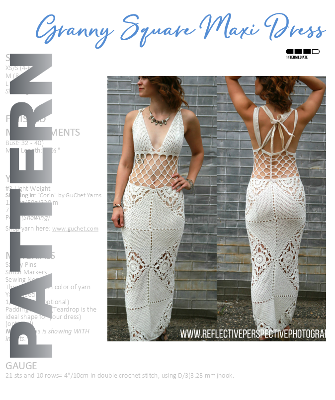 Crochet Dress Pattern - Granny Square