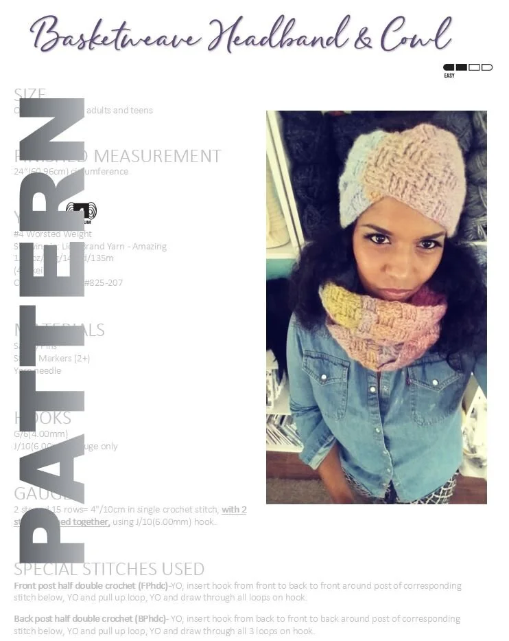 CROCHET HEADBAND AND MATCHING COWL PATTERN