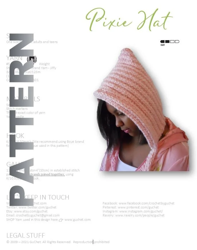 CROCHET PIXIE HAT PATTERN