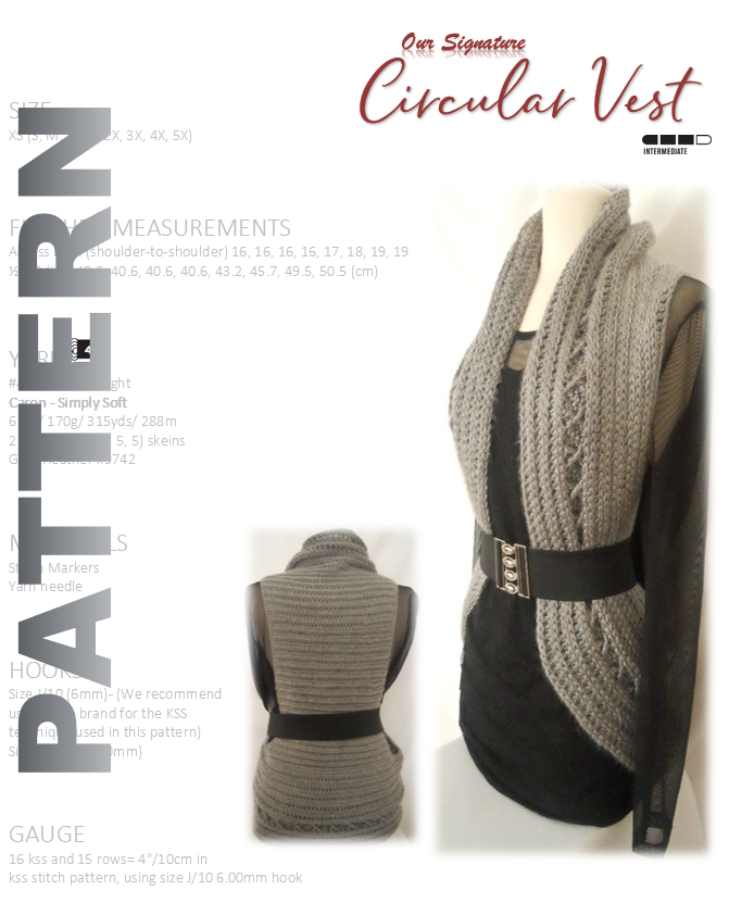 CROCHET VEST PATTERN - CIRCULAR